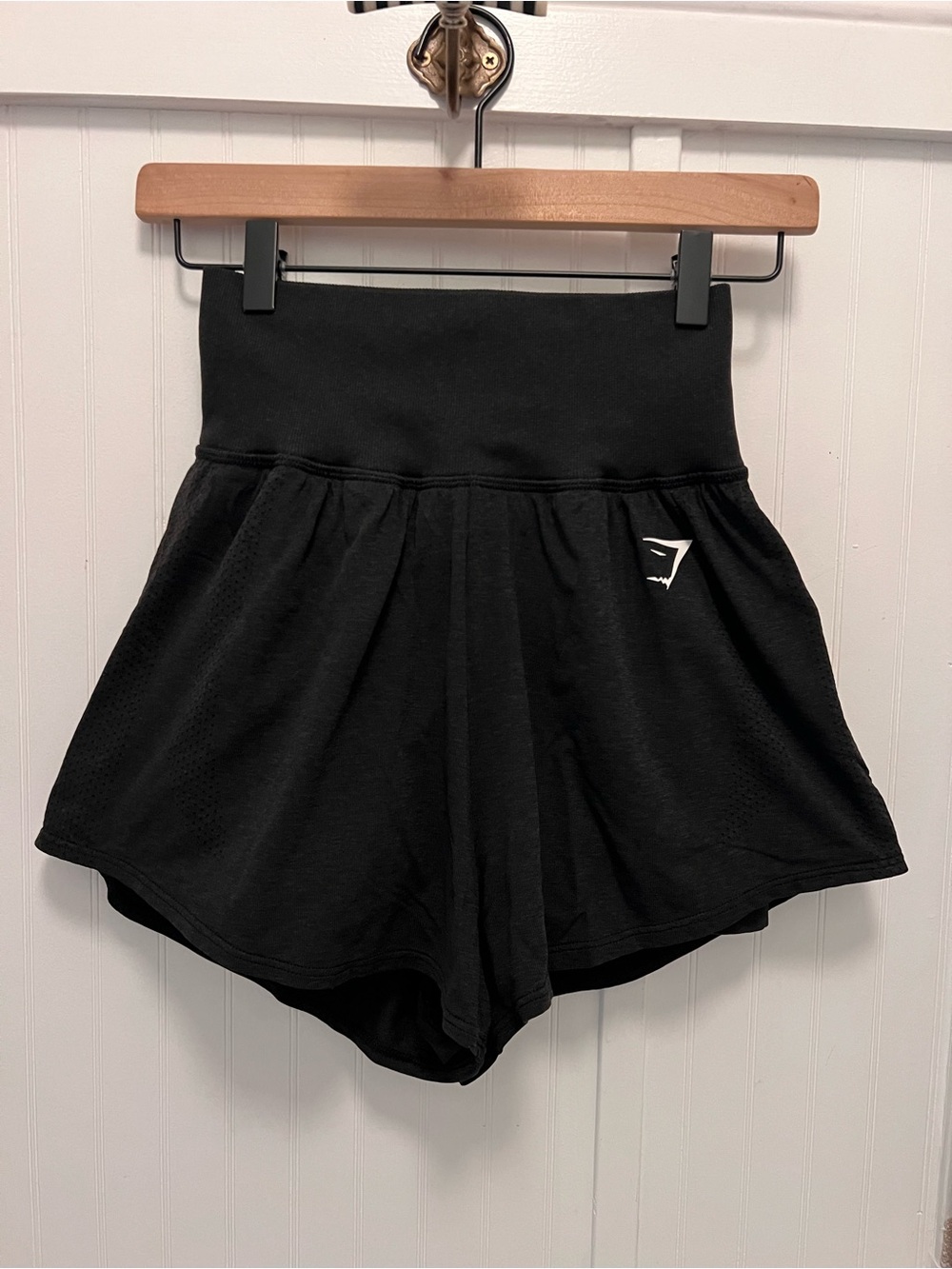 Gymshark Black High-Waist Athletic Shorts